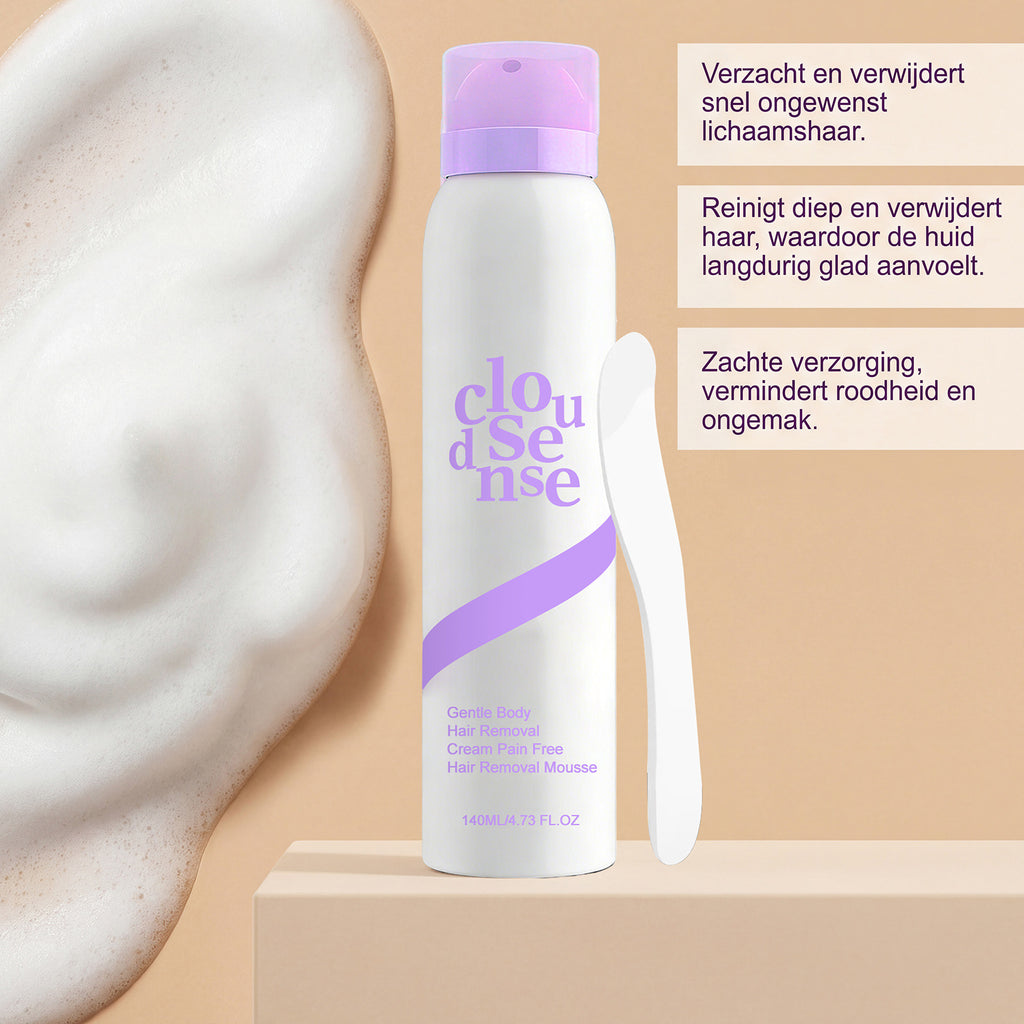 CloudSense Hair Removal Mousse — Pain-Free, Smooth Skin in 10 Minutes